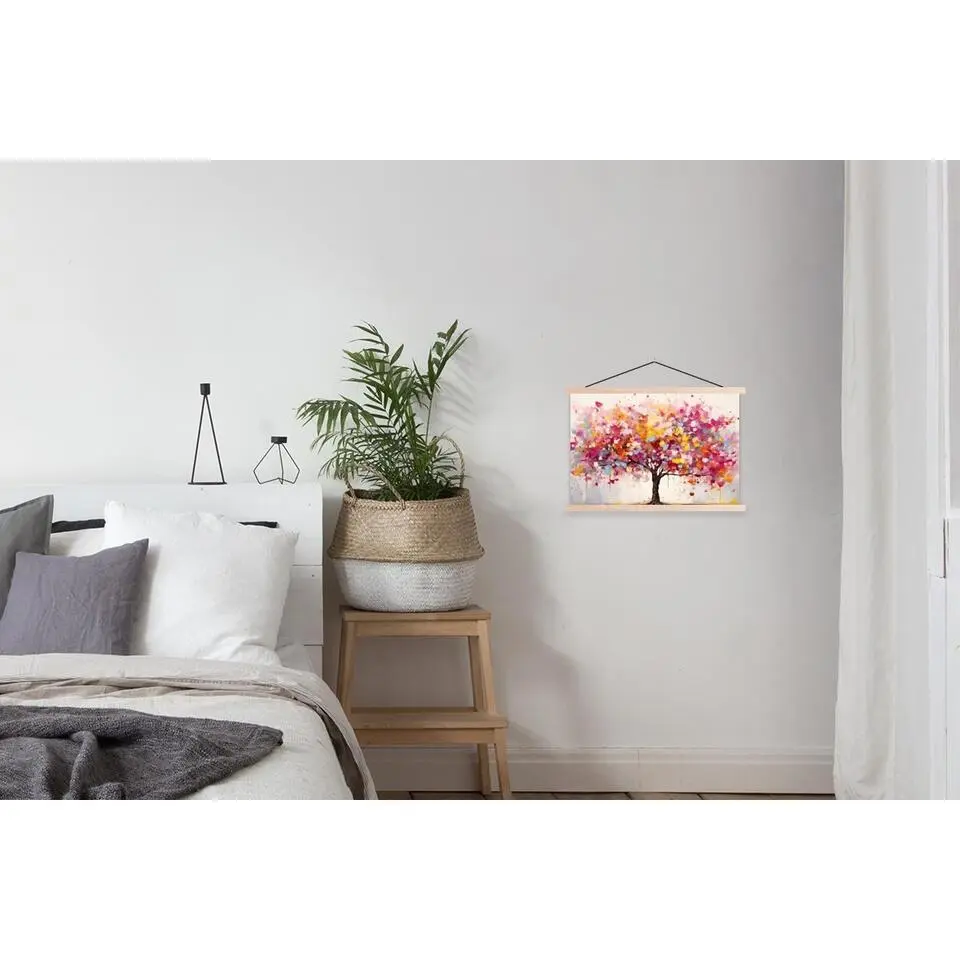 MuchoWow - Schoolplaat/ wandhanger - Aquarel - Boom - Kunst - Abstract