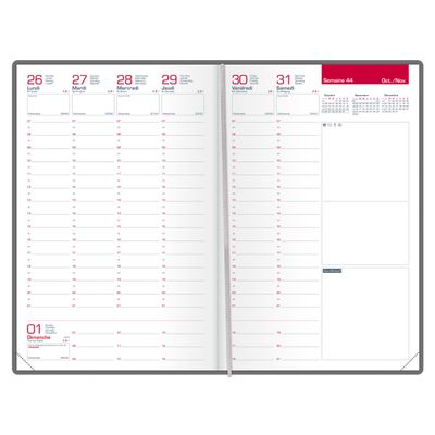 Agenda Swing - 1 semaine sur 2 pages - 16 x 24 cm - noir - Oxford