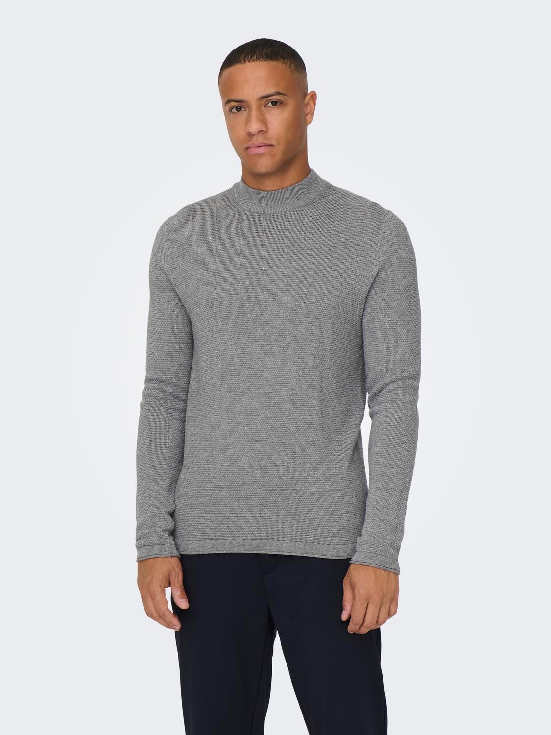 ONSPANTER Pullover Medium Grey Melange