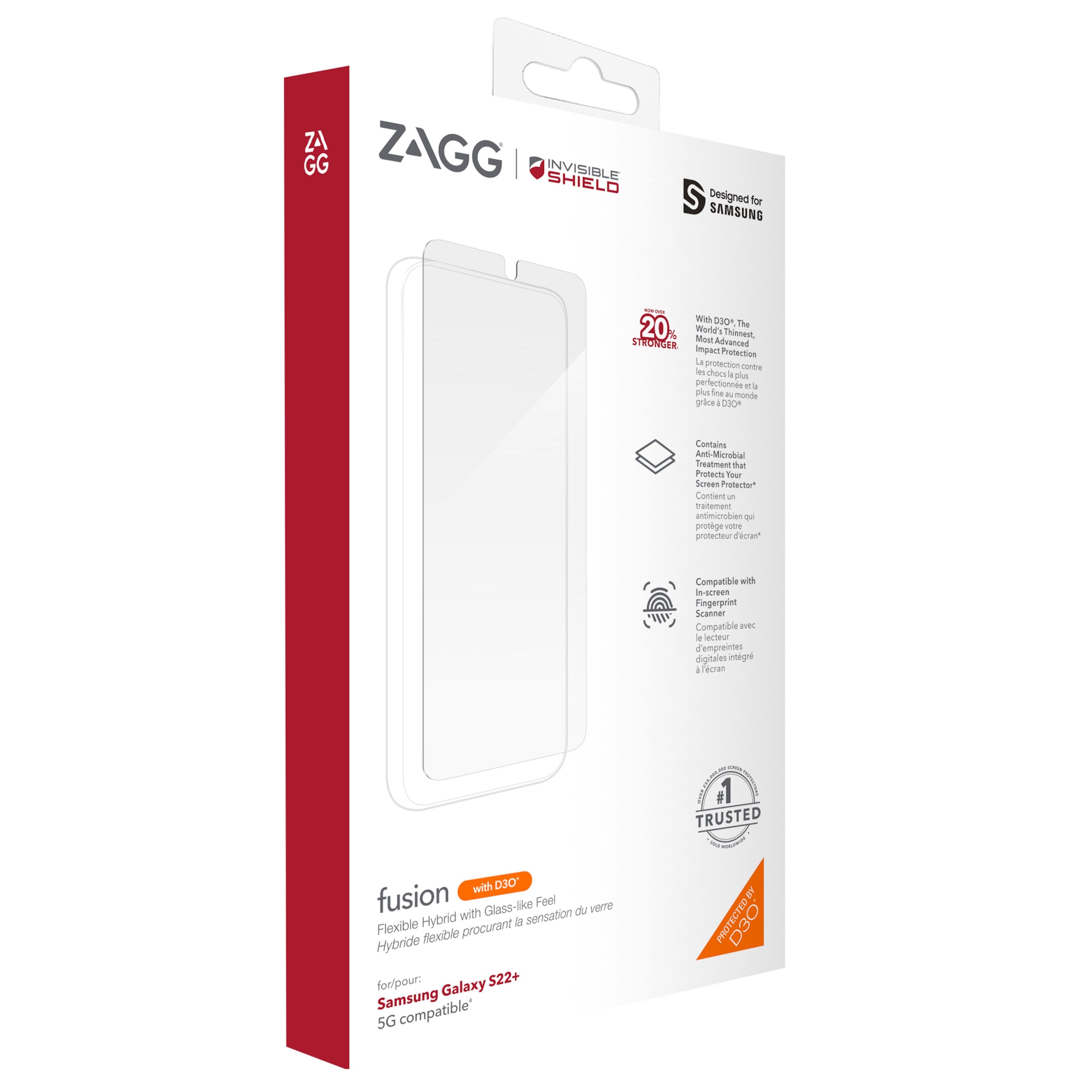 Invisible Shield Glass Fusion+ Skjermbeskytter for Galaxy S22 Plus