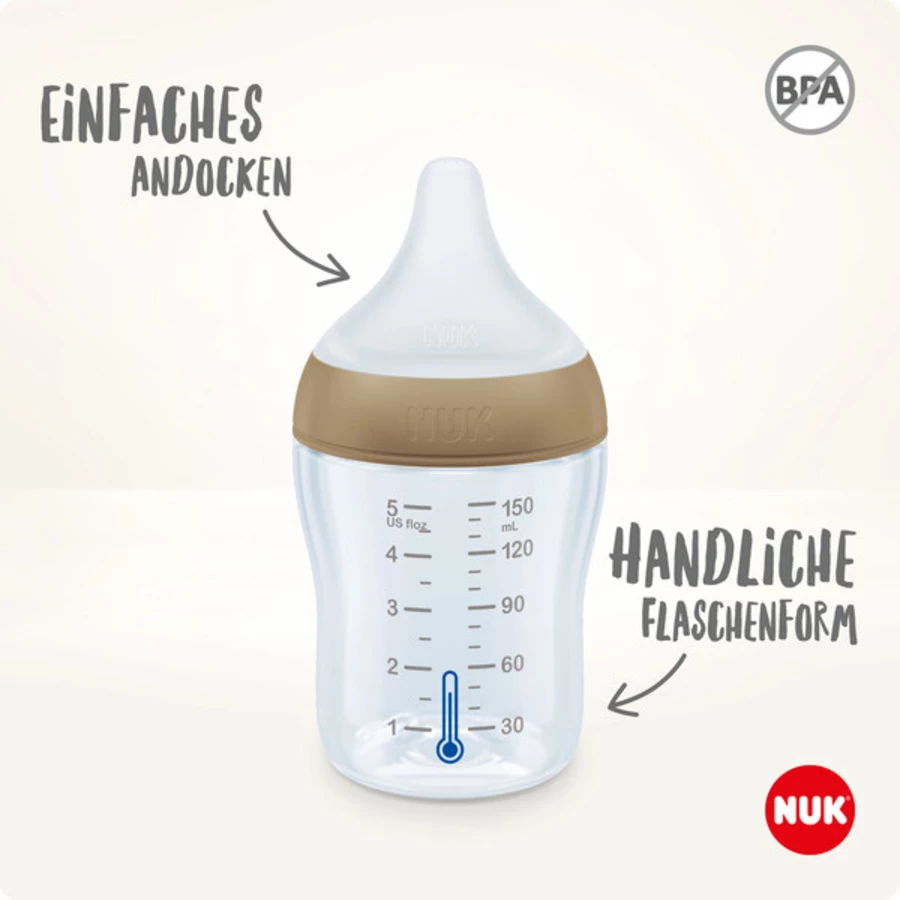 NUK Babyflasche Perfect Match  Winnie Puuh mit Temperature Control 260ml ab 3 Monate in mint