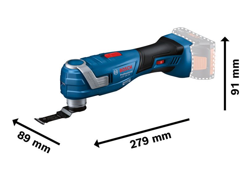 BOsch GOP 18V-34 18V Li-ion accu multitool body incl. accessoireset in L-Boxx - 06018G2002