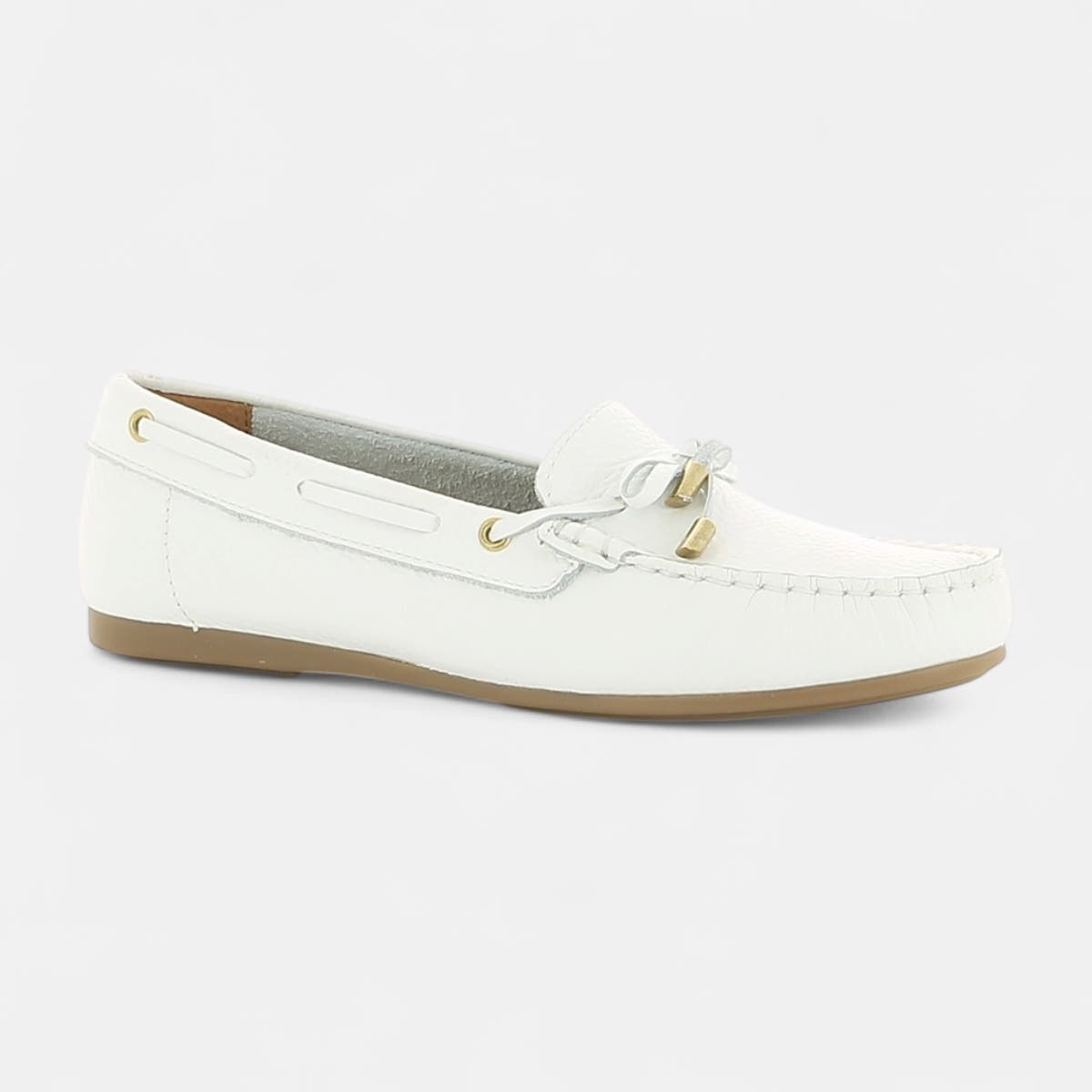 Mocassins Femme en cuir blanc