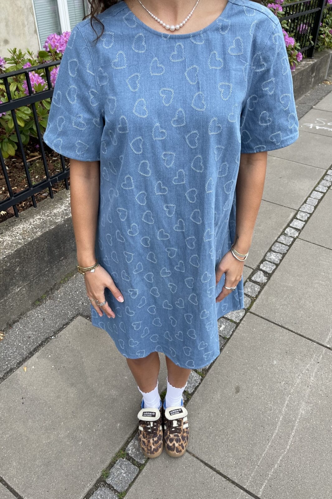 Pieces Pcdiana Ss O-Neck Short Dress
