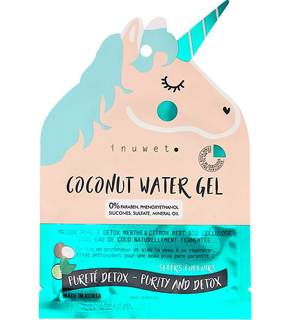 Inuwet Gesichtsmaske - Unicorn - Bio-Zellulose - Kokosnuss/Limet