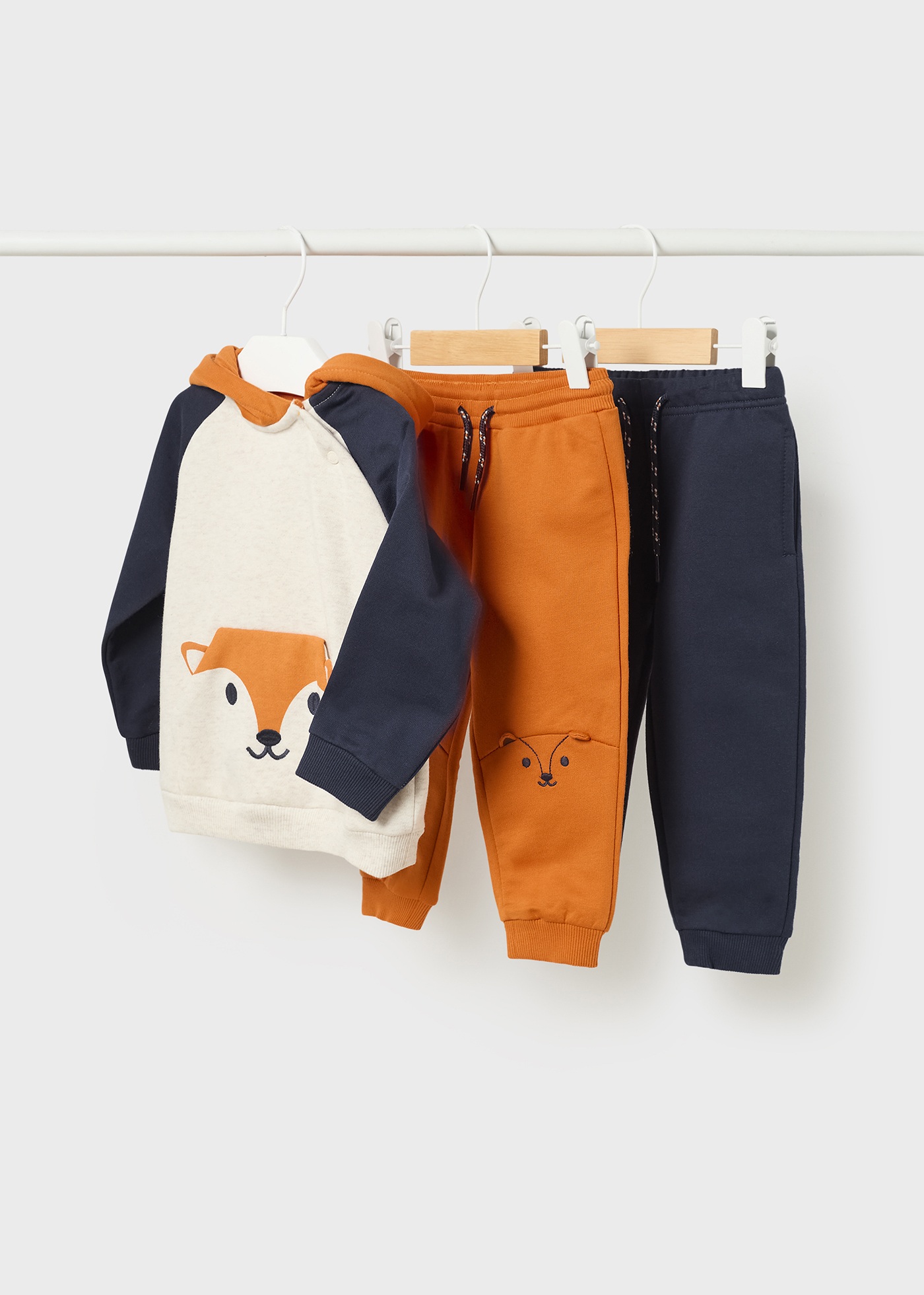 Conjunto de moletom infantil de 3 peças