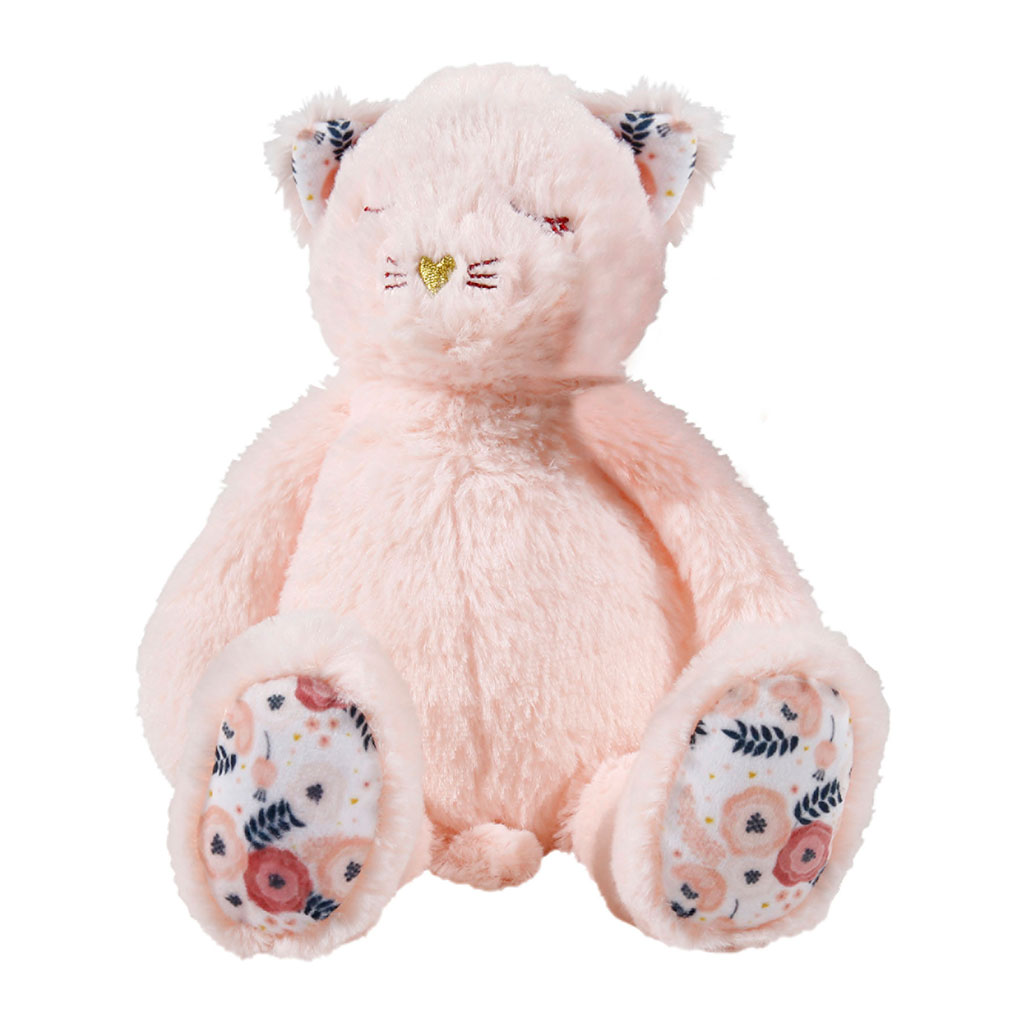 Peluche chat rose enfant 20x31x9cm