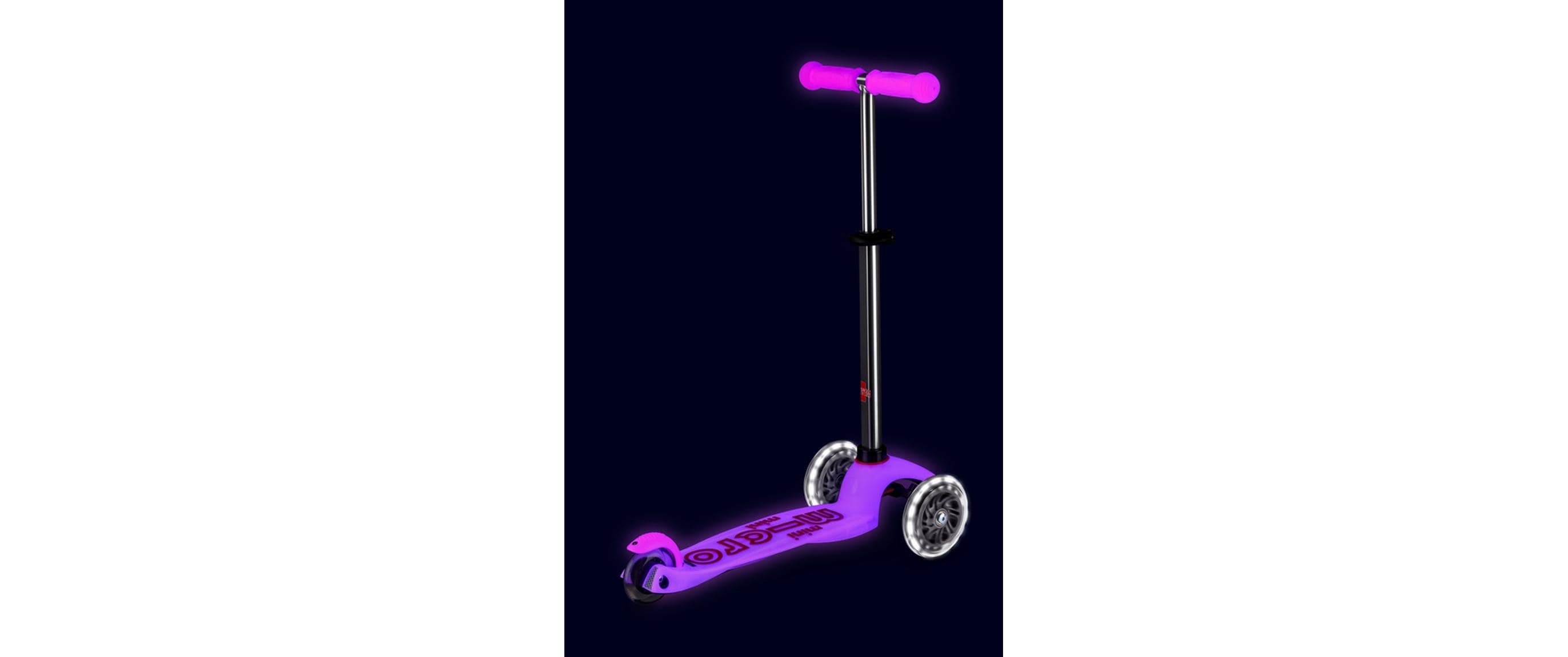 Kickboard Mini Micro Deluxe Glow LED PinkScooter für Kinder
