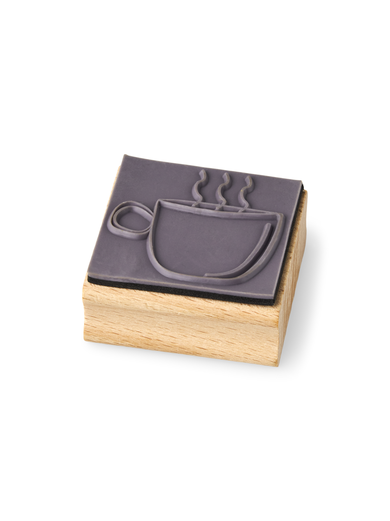 Træstempel | Bøg/gummi. 5 x 5 x 2,5 cm. | Nature