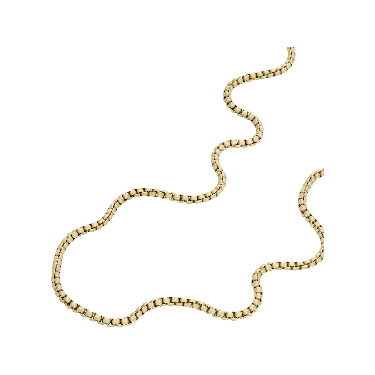Collier FOSSIL acier inoxydable doré 51 cm