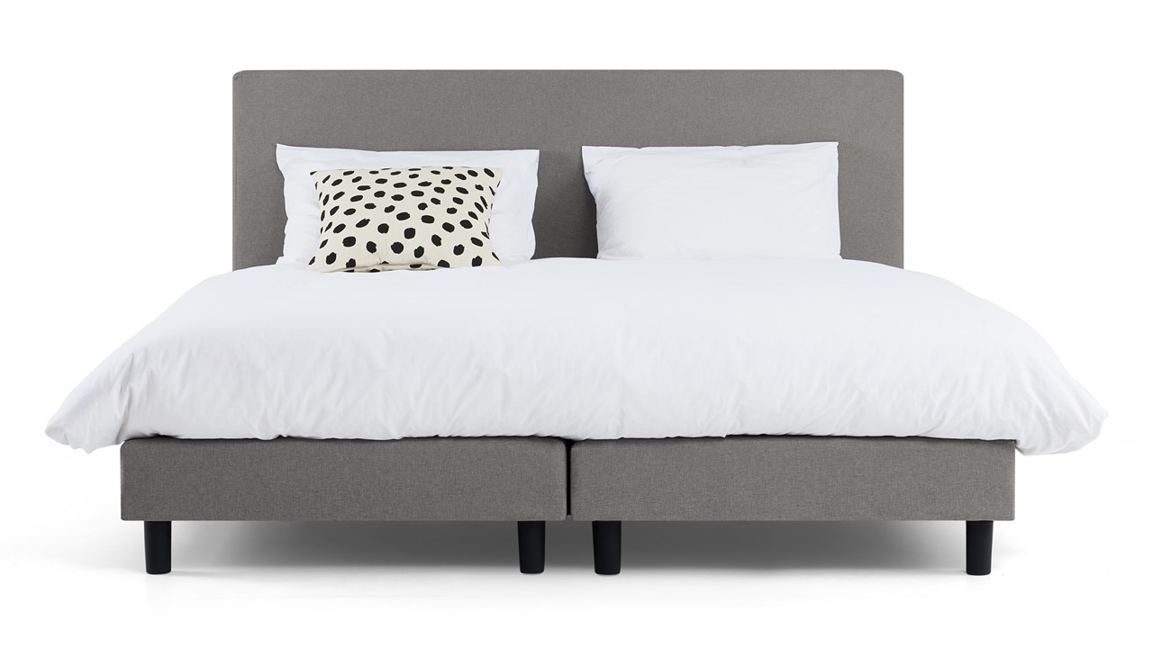 Box Ambra met Silver Pocket Deluxe Foam matras light grey