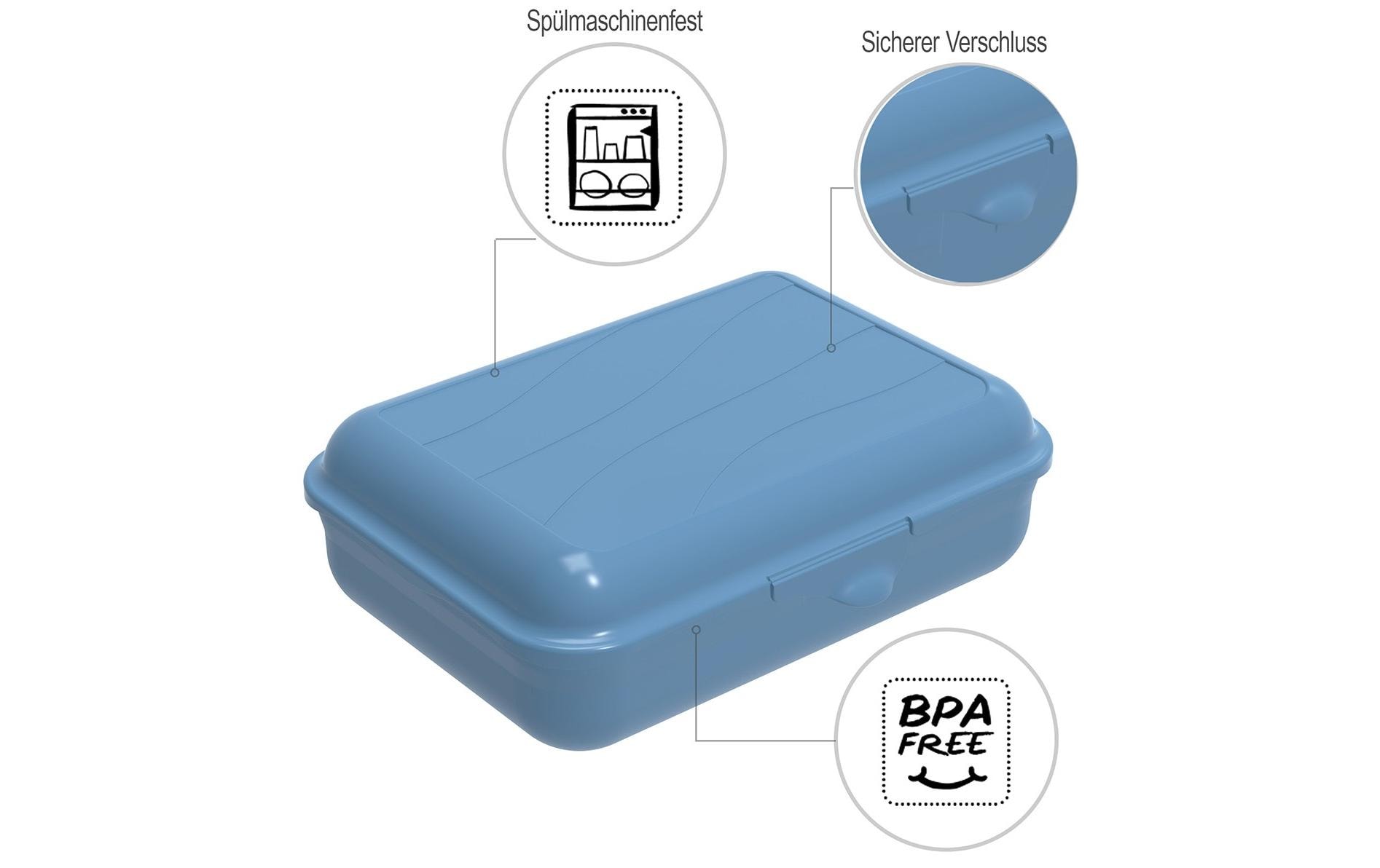 Lunchbox Fun 1250 ml, BlauSnackdose für Unterwegs