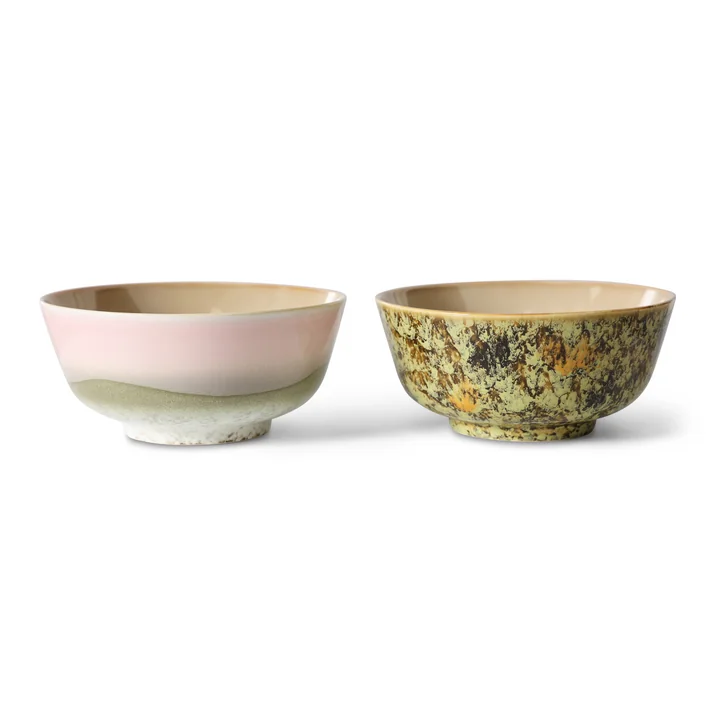 HKliving - 70's Ramen Schale, Ø 19 cm, ascend (2er-Set)