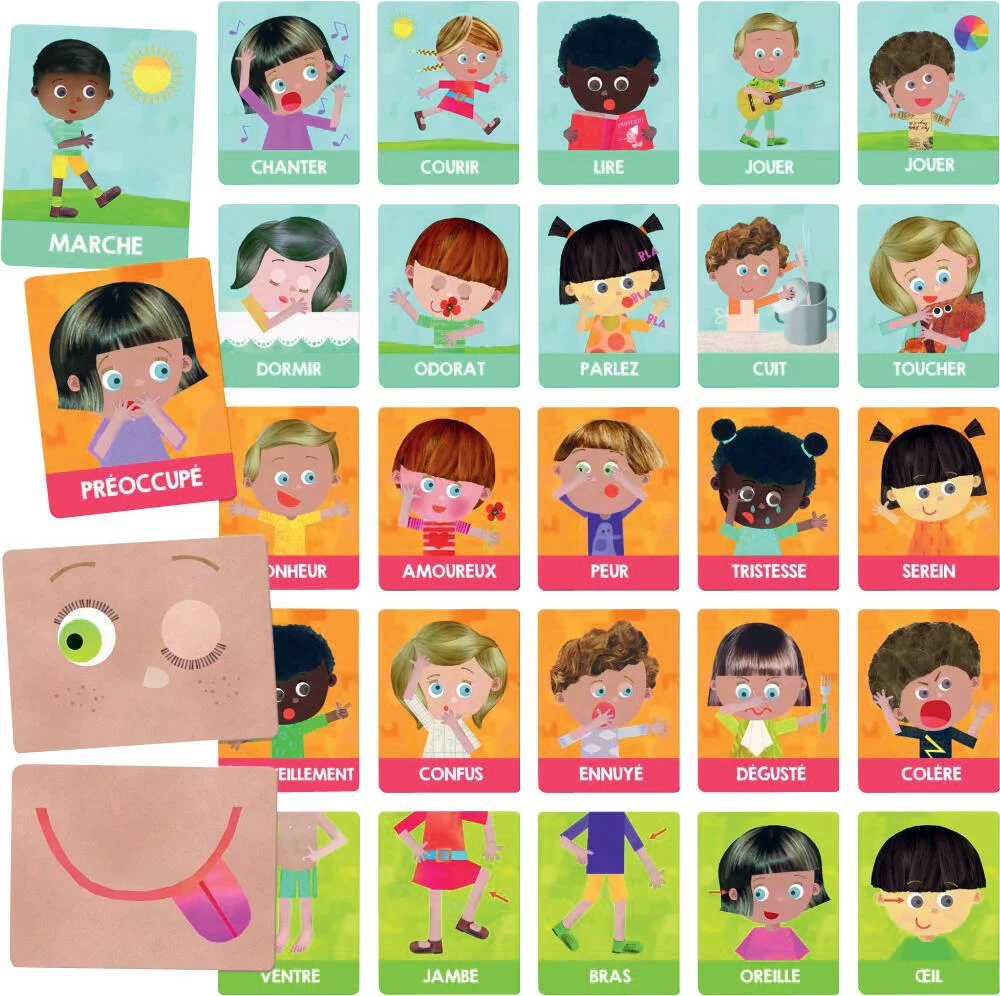 MONTESSORI - EMOTIONS ET ACTIONS  FLASHCARDS -