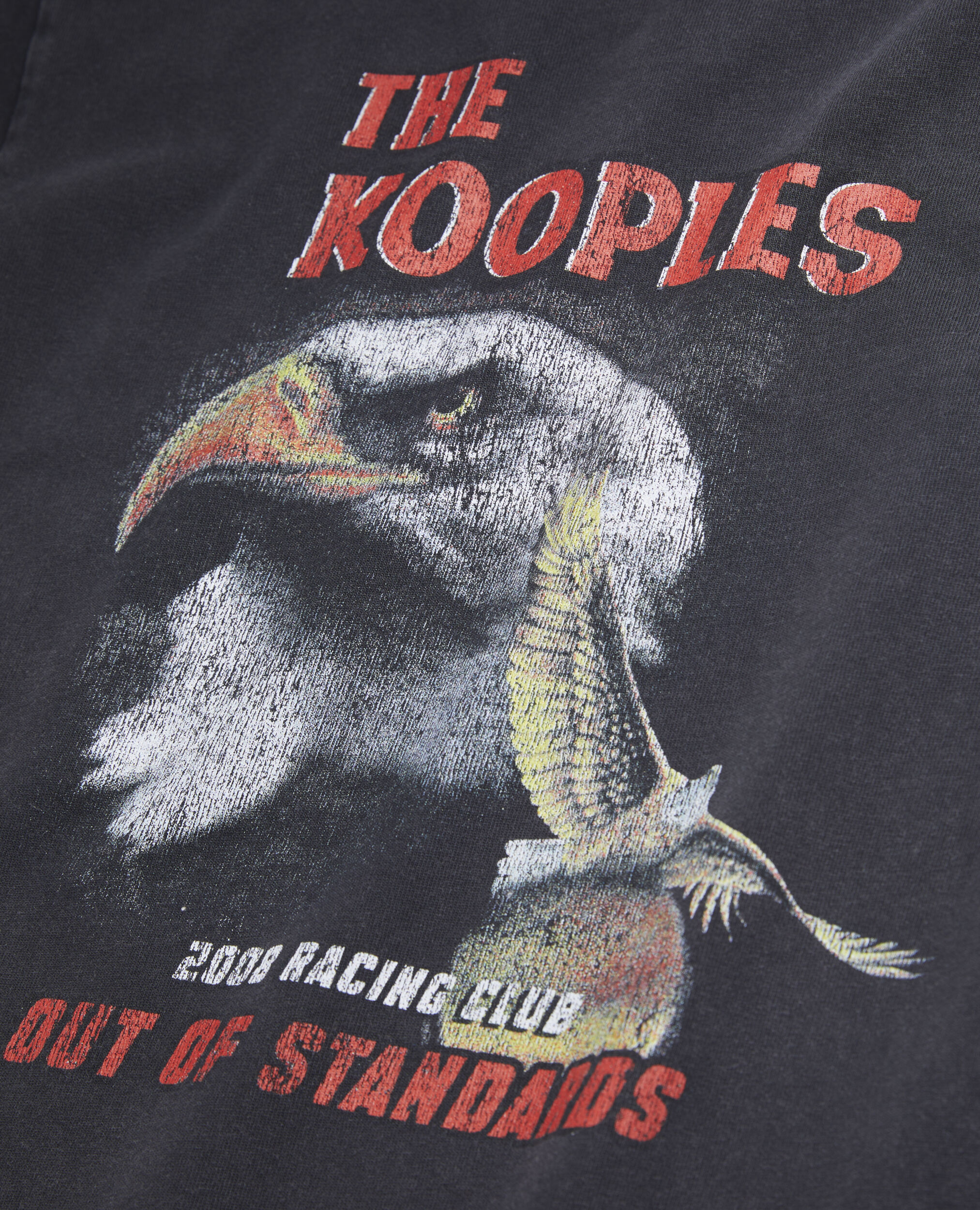 T-shirt noir avec sérigraphie Eagle