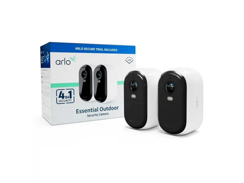Arlo Essential - 2nd Generation - netværksovervågningskamera - indendørs, udendørs - vejrfast - farve (Dag/nat) - 2 MP - 1920 x 1080 - audio - trådløs - WiFi