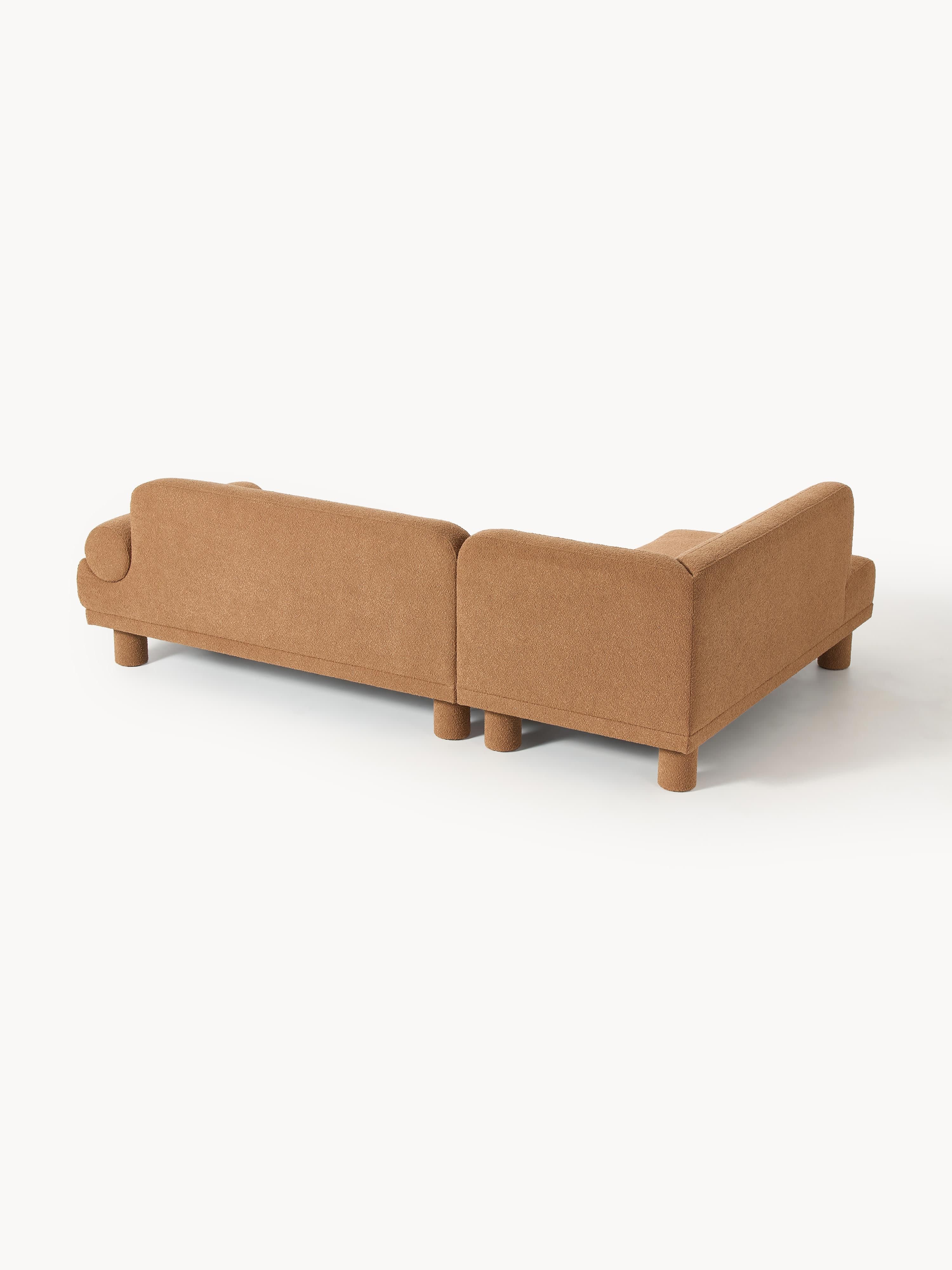 Bouclé hoekbank Lilo