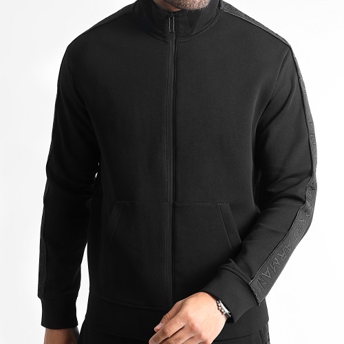 Veste Zippée A Bandes 3R1MBA-1JHSZ Noir