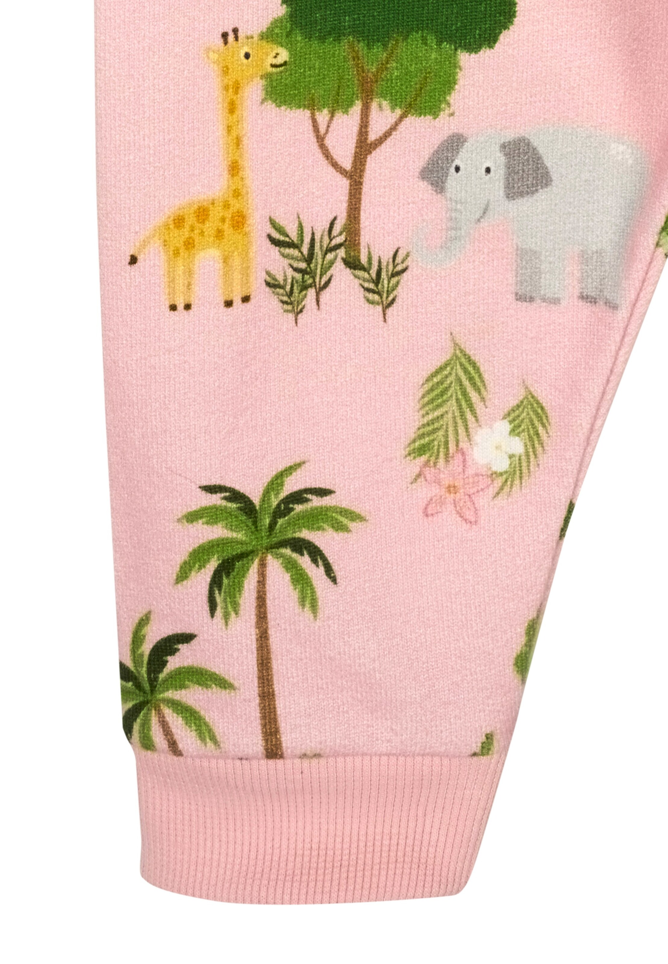 Alvi Jogginghose mit Rippbündchen - Pinkesque Jungle