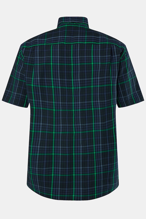 Boston Park Karohemd, Halbarm, Mini Buttondown-Kragen, Comfort Fit, bis 8 XL