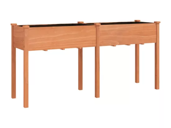 Jardinière bac lit surélevé bois marron 161 x 45 x 76 cm 02_0038125