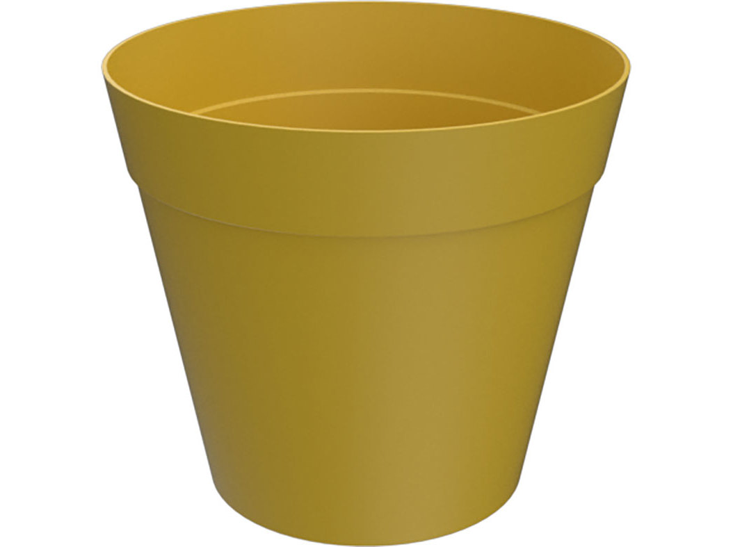 VASO PLÁSTICO GARDENSTAR MOSTARDA Ø25CM