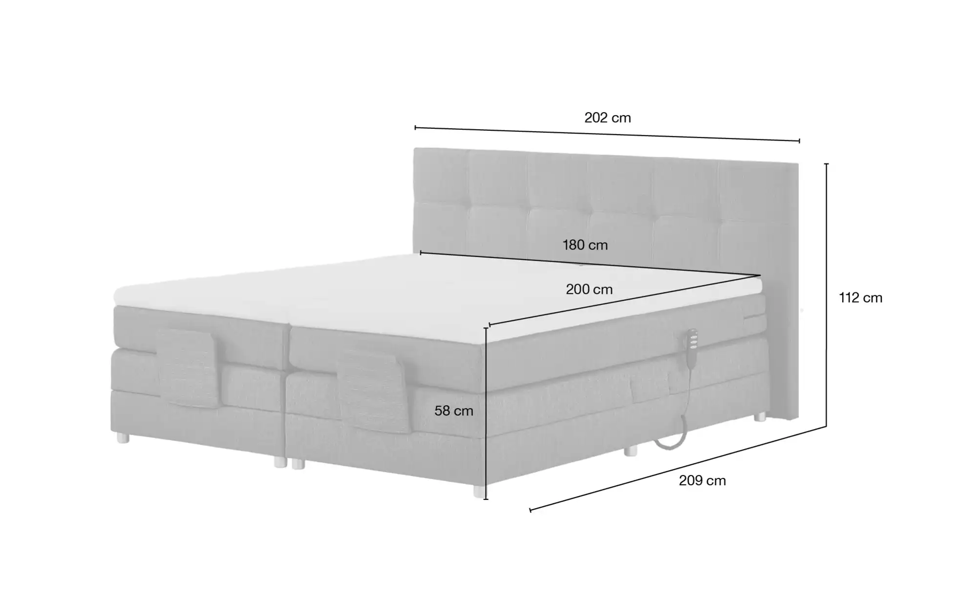 uno Motor-Boxspringbett  Manolo