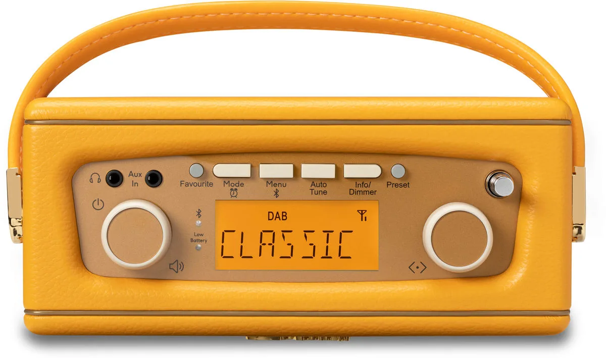 Roberts Revival Uno BT Jaune soleil Enceintes Bluetooth portables