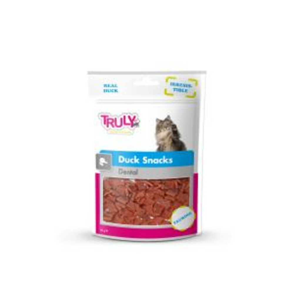 20x Truly Cat Snacks Mondverzorging met Eend50 gr