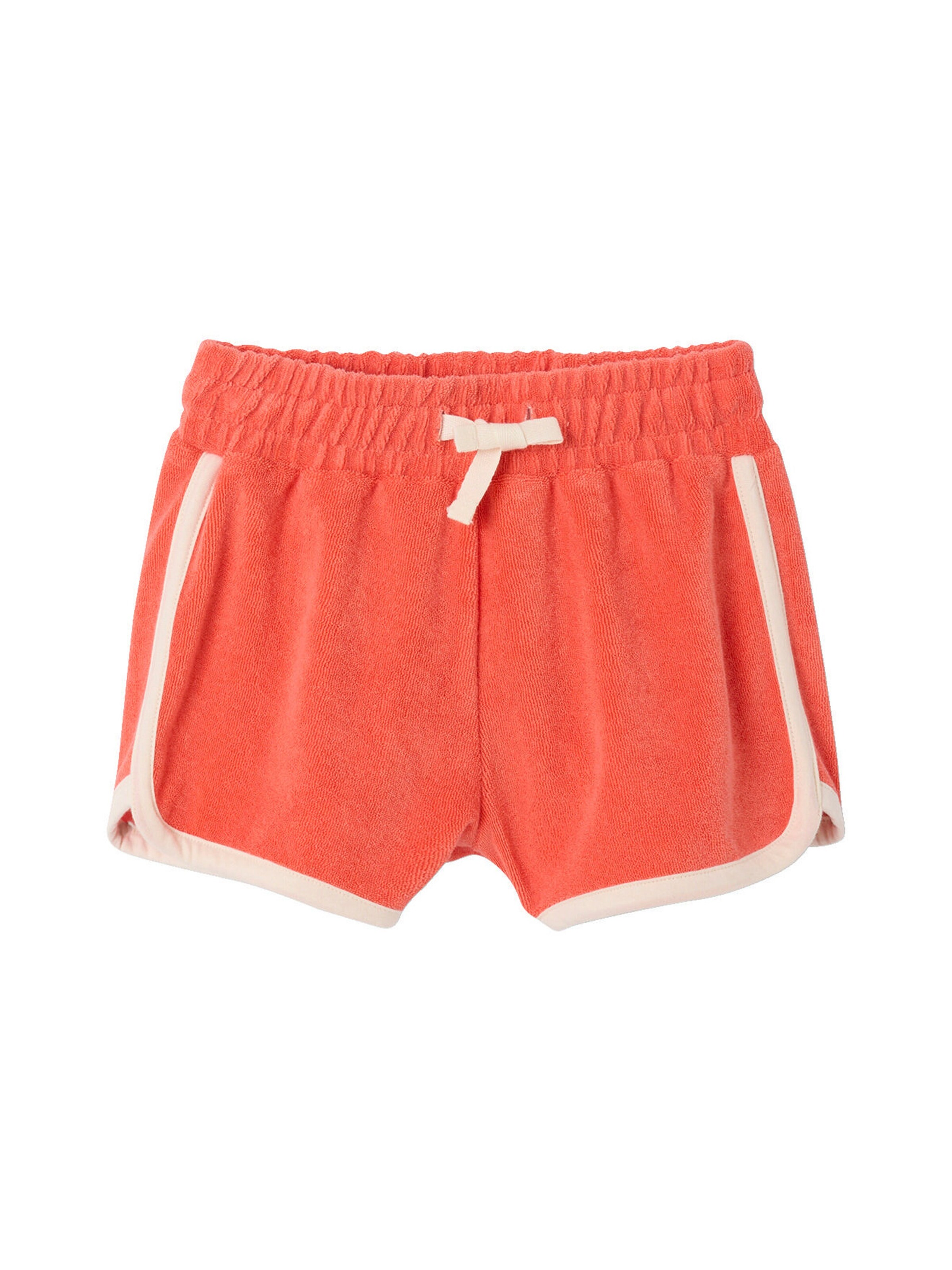 Vertbaudet Mädchen-Set: T-Shirt & Shorts aus Frottee koralle
