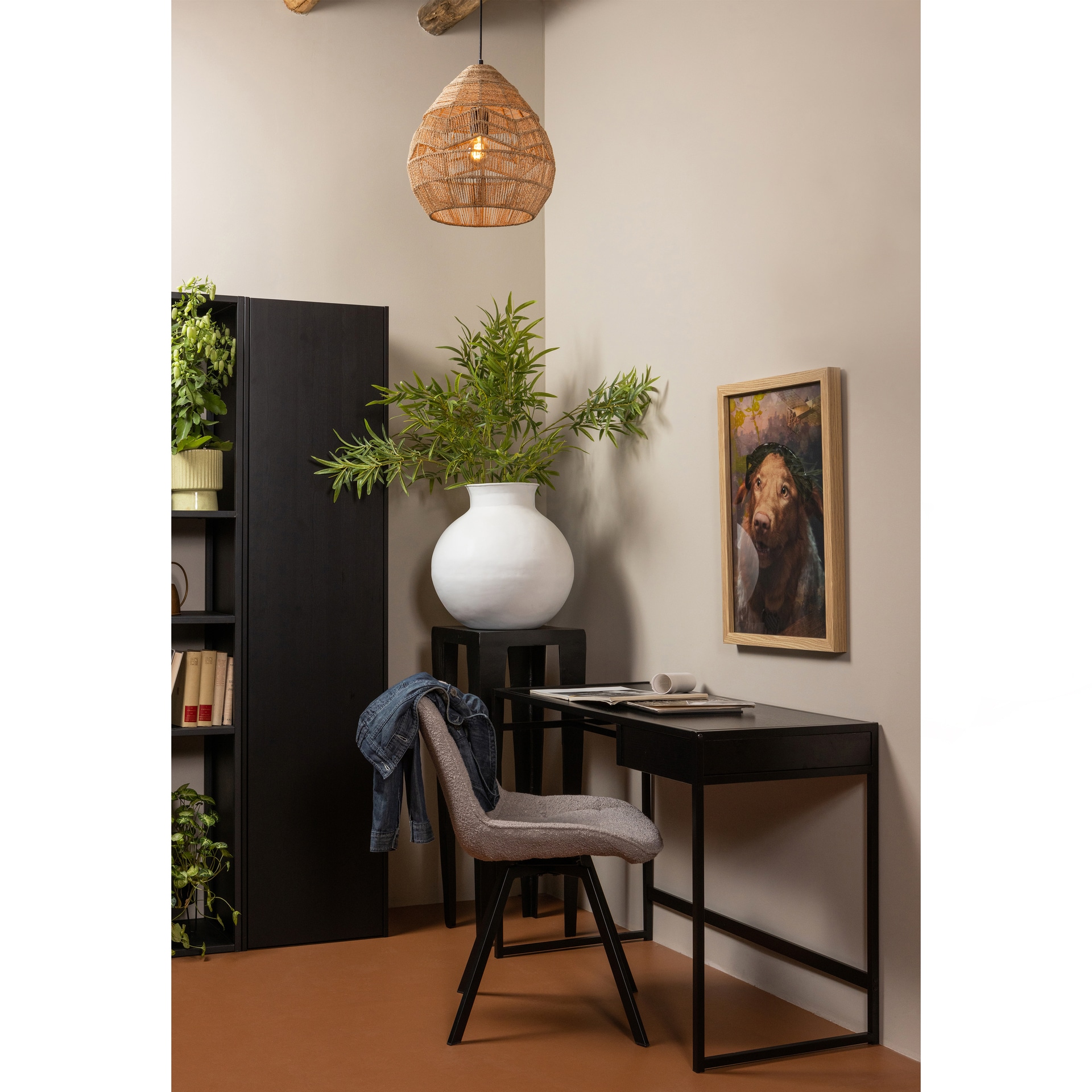 Schreibtisch TEUN 110 x 76 cm schwarz