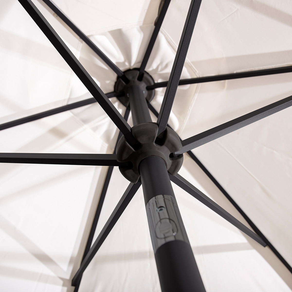 Verstelbare parasol Brandon Wit