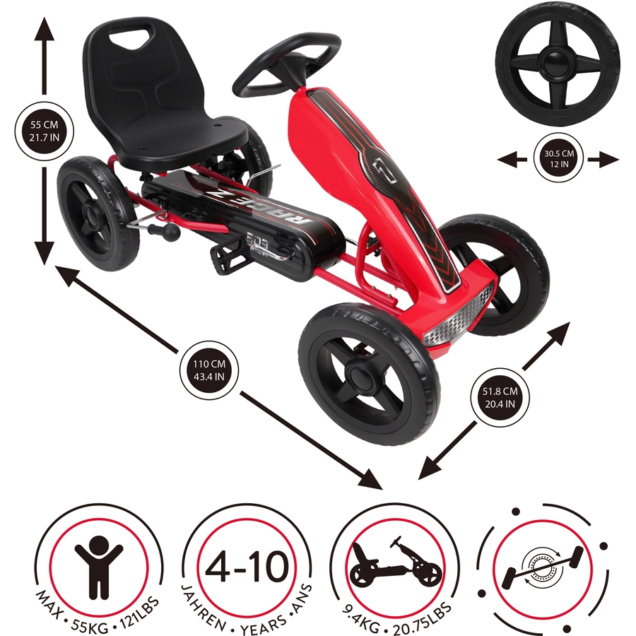 509 Crew Race Z Kids Go-Kart Red