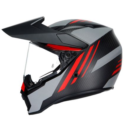 Casque AGV AX9 - REFRACTIVE ADV - Carbone / Rouge