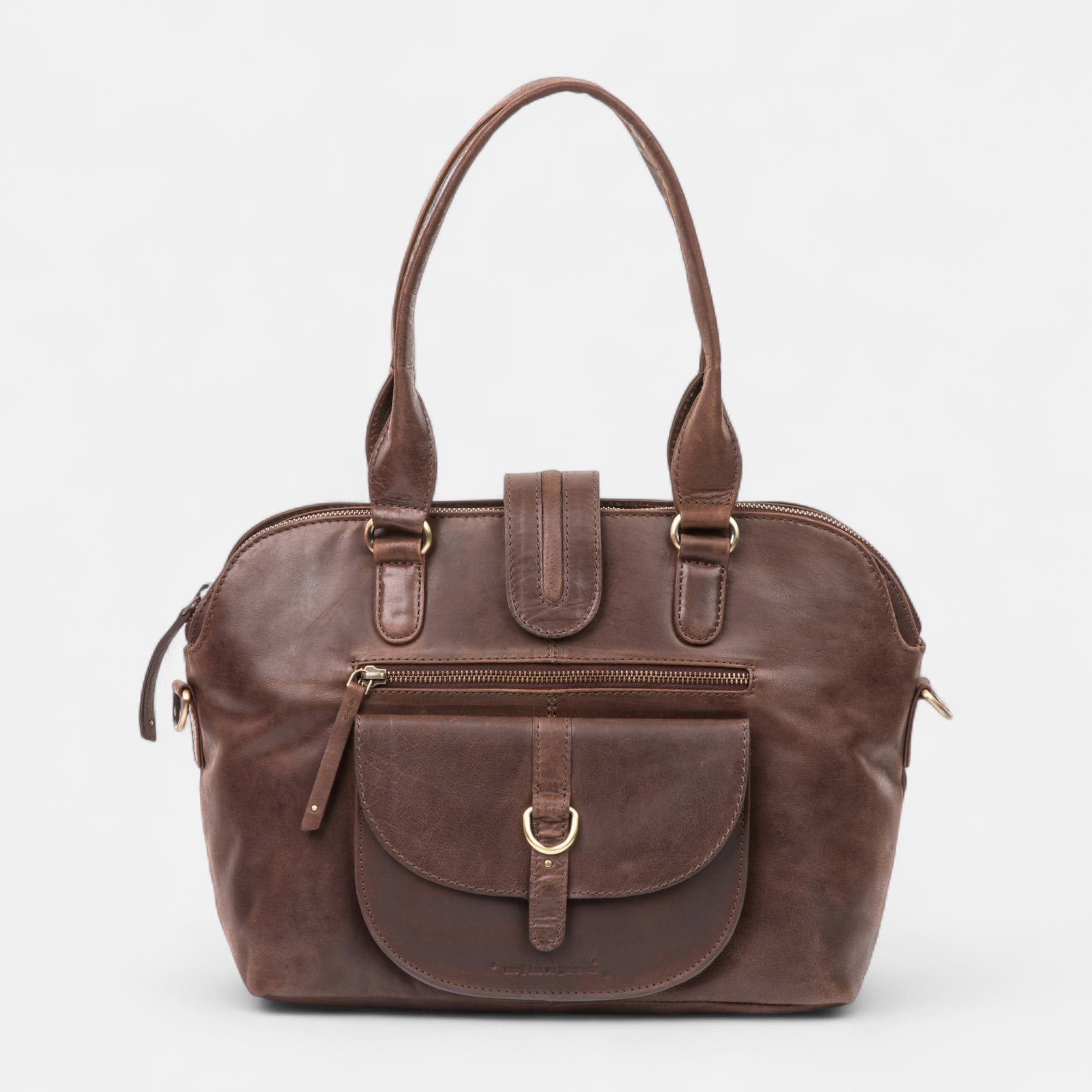 Sac à main en cuir marron