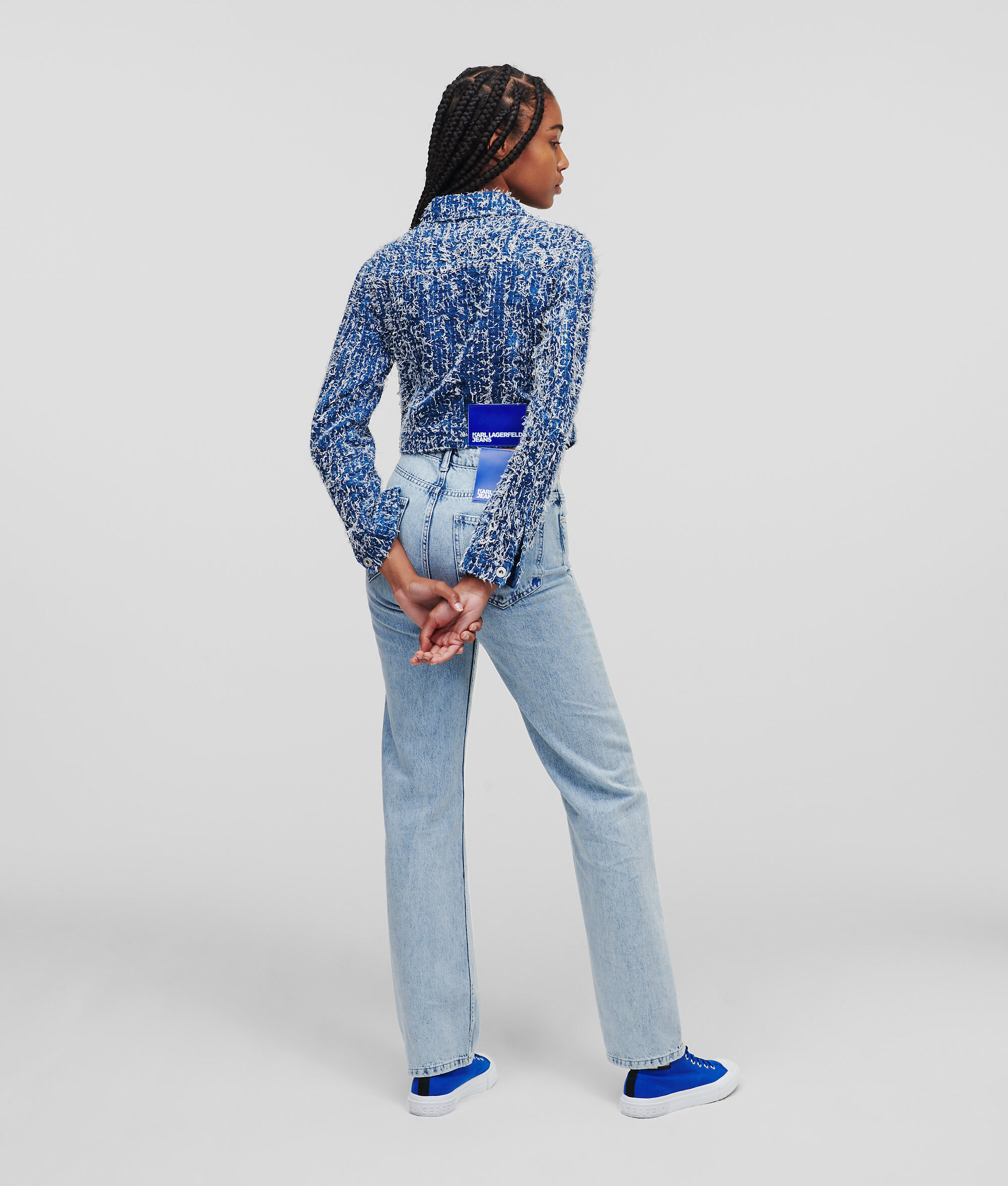 VESTE EN JEAN EN BOUCLÉ KLJ
