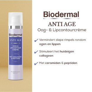 Biodermal Anti Age Oog & Lipcontour Crème 15ML