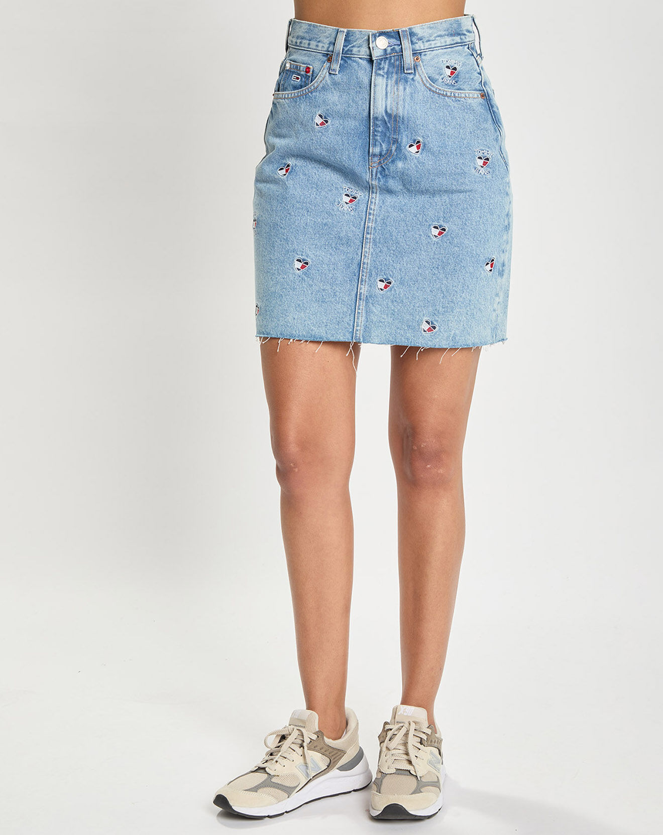 Tommy Jeans Jupe en Jean Mom bleue