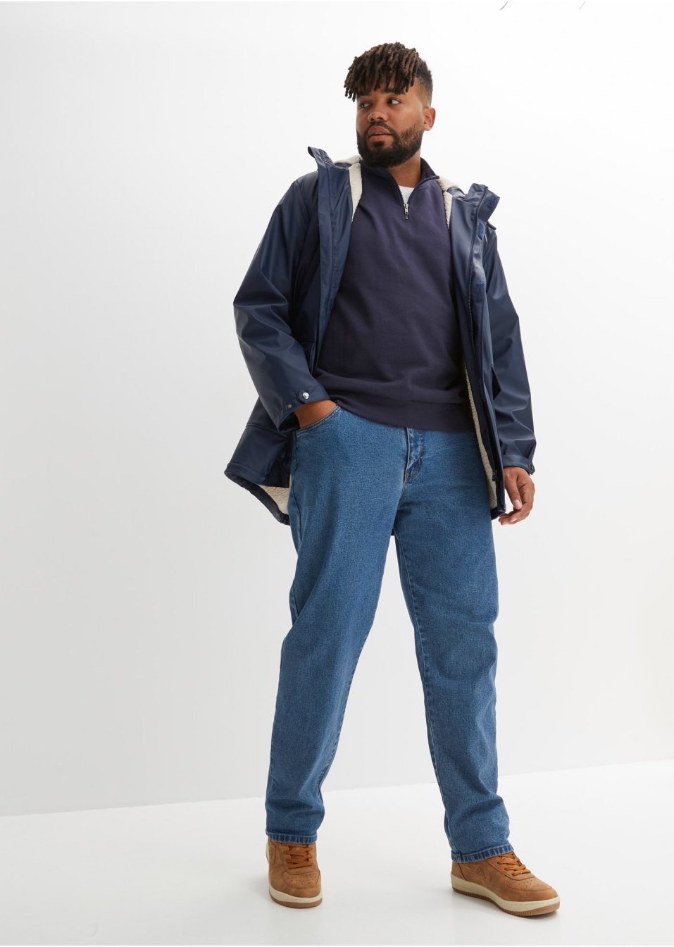 Veste imperméable hiver avec doublure peluche