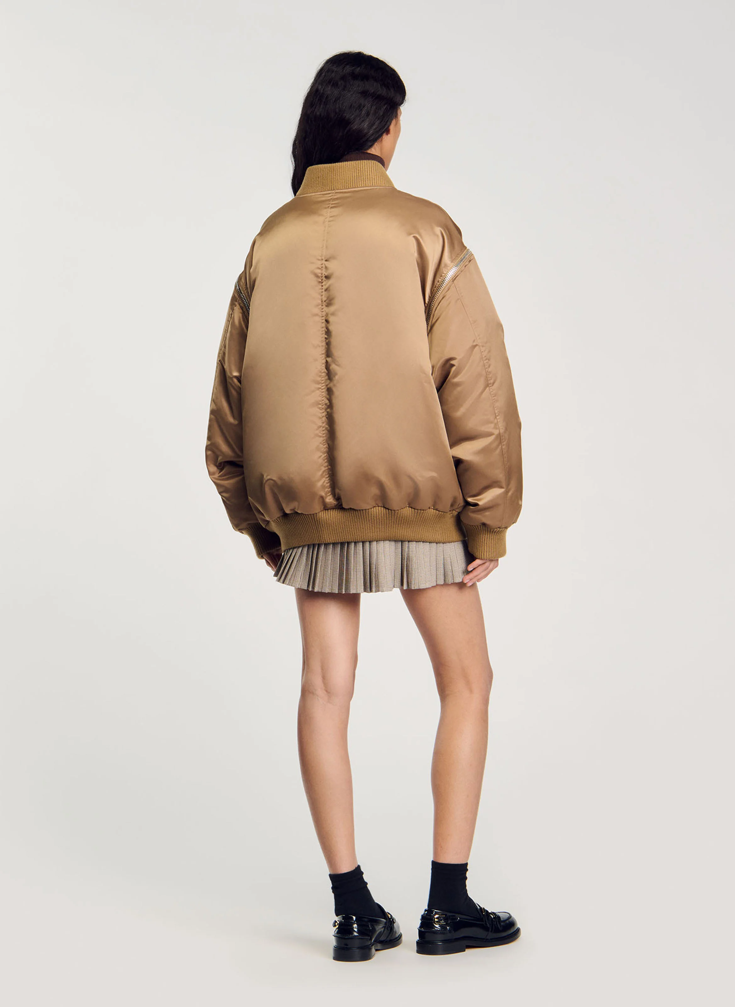 Blouson col rond | Beige