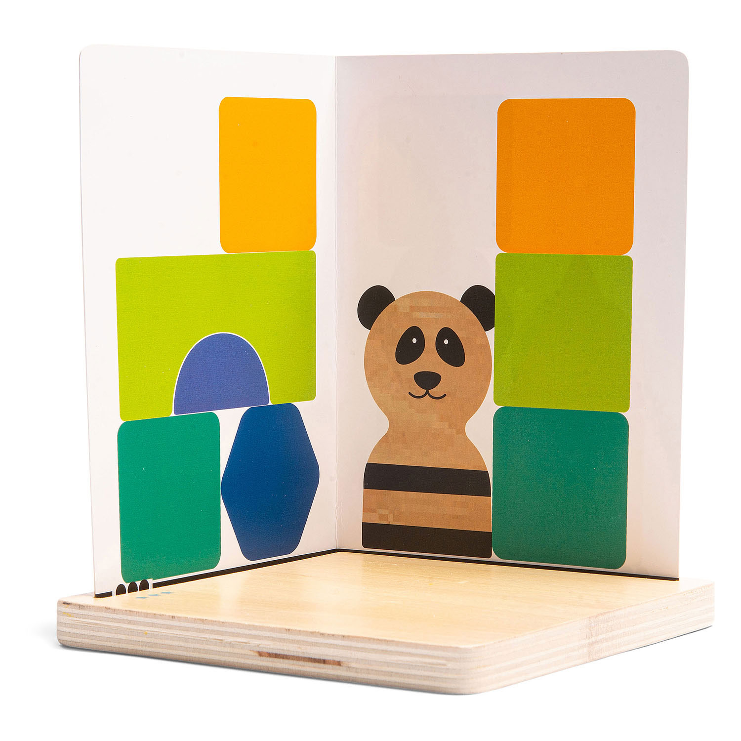 BS Toys Panda's Puzzel Hout - Vormenspel