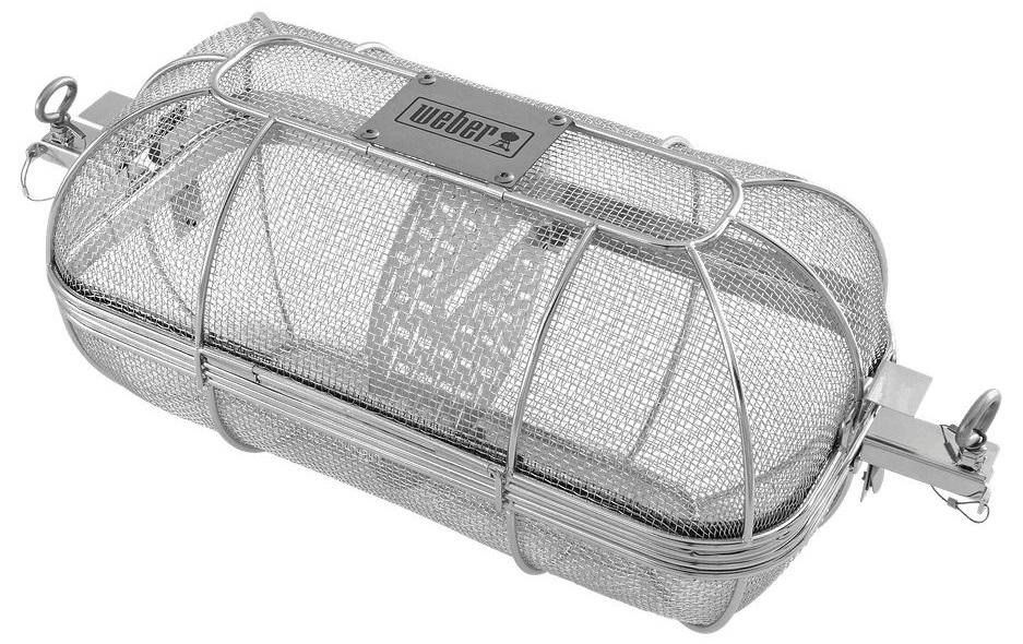 Drehspiesskorb, Crafted Gourmet, BBQ SystemBratkorb, verwendbar ab Weber Q 200-/2000-Serie