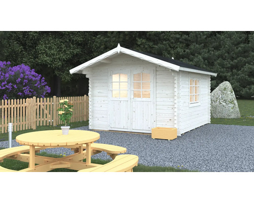 Tuinhuis Palmako Sally, 10,2 m², inclusief vloer en overkapping, 362 x 440 cm, natuurlijke afwerking