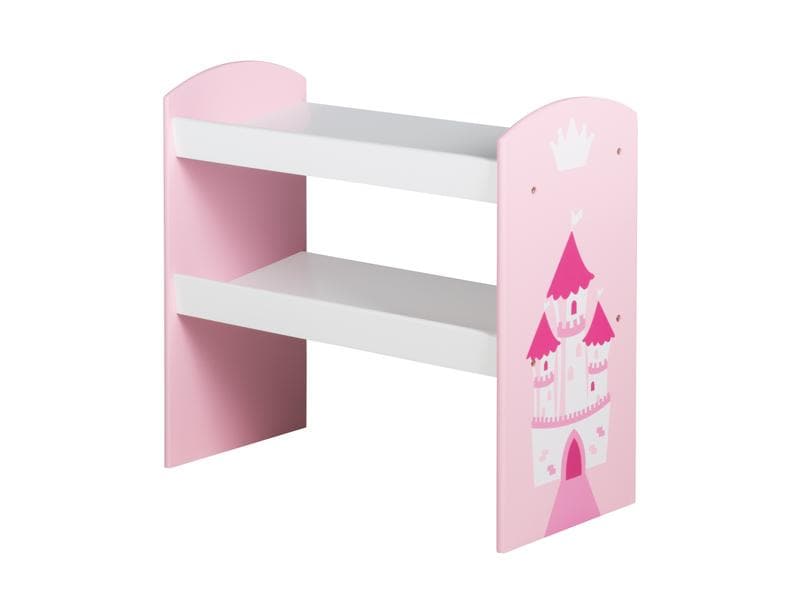 roba Regal Krone mit Aufbewahrungsboxen Pink Spielzeugregal mit 5 Stoffboxen