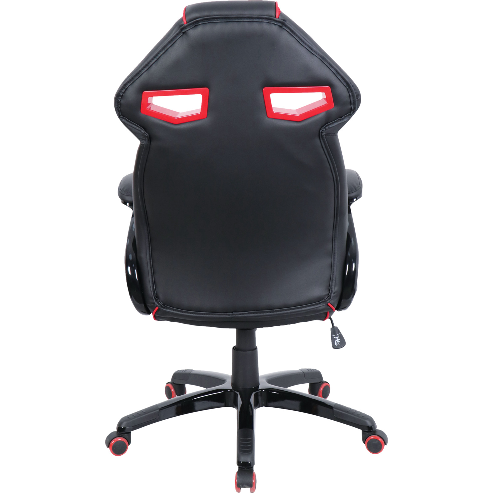 Bürostuhl Dakota Kunstleder schwarz, Stoff Mesh rot