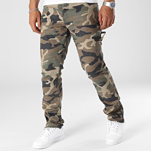 Jean Marron Beige Camouflage