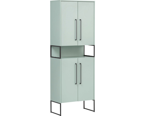 Hoge kast van Möbelpartner Limone, afmetingen (B x H x D): 65,2 x 183,4 x 33,1 cm, frontkleur: mintgroen