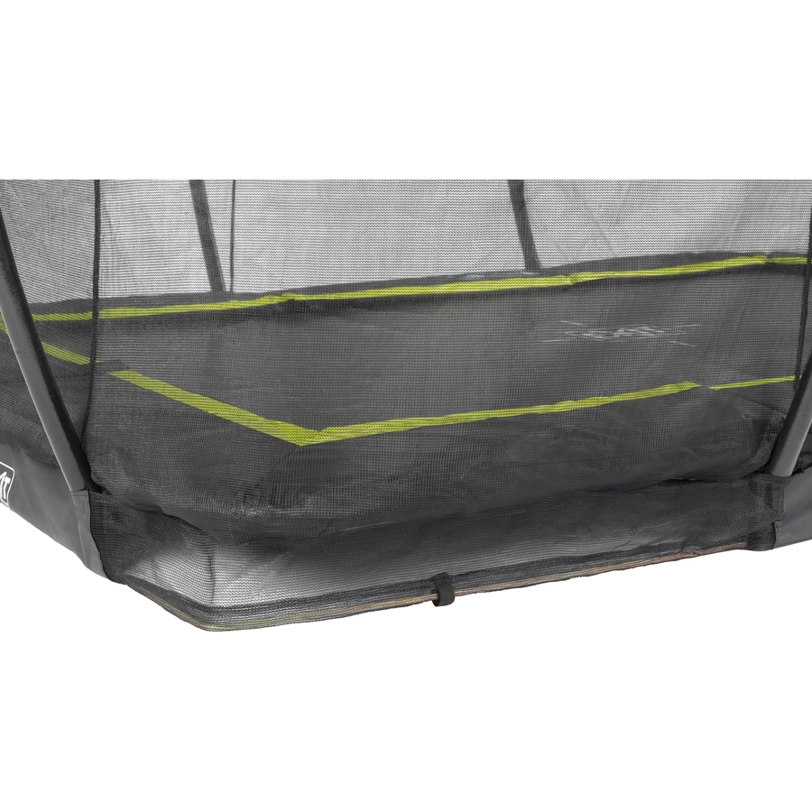 EXIT Bodentrampolin Silhouette Rechteckig 244x366 cm mit Sicherheitsnetz - schwarz
