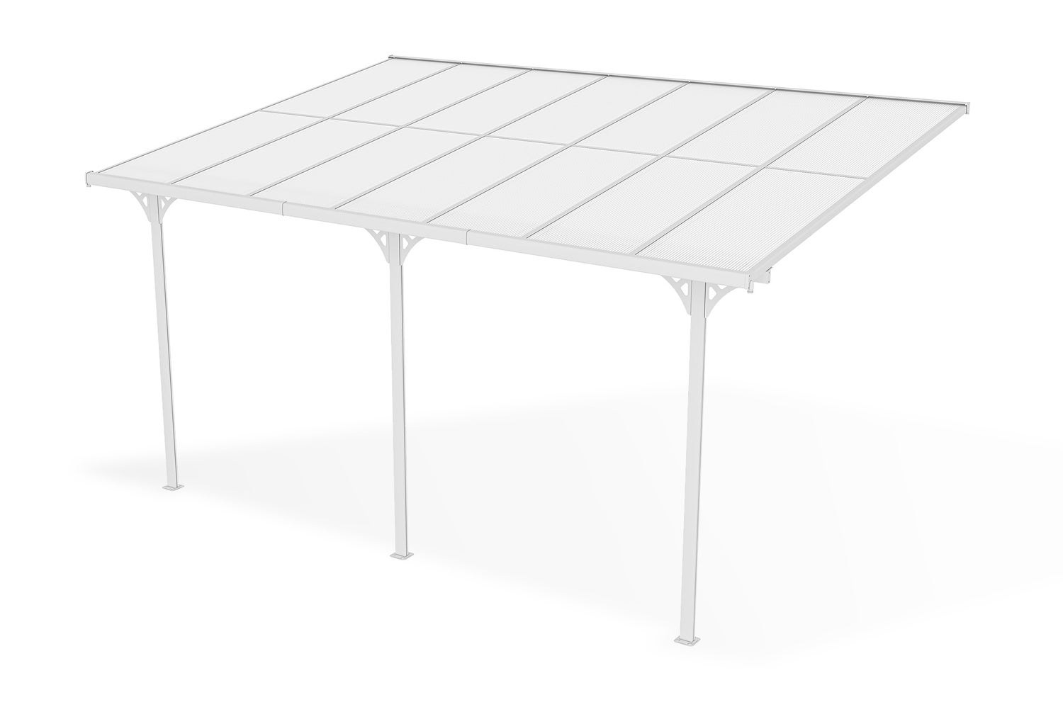 Terrasoverkapping/carport KLEO 500L300 aluminium wit