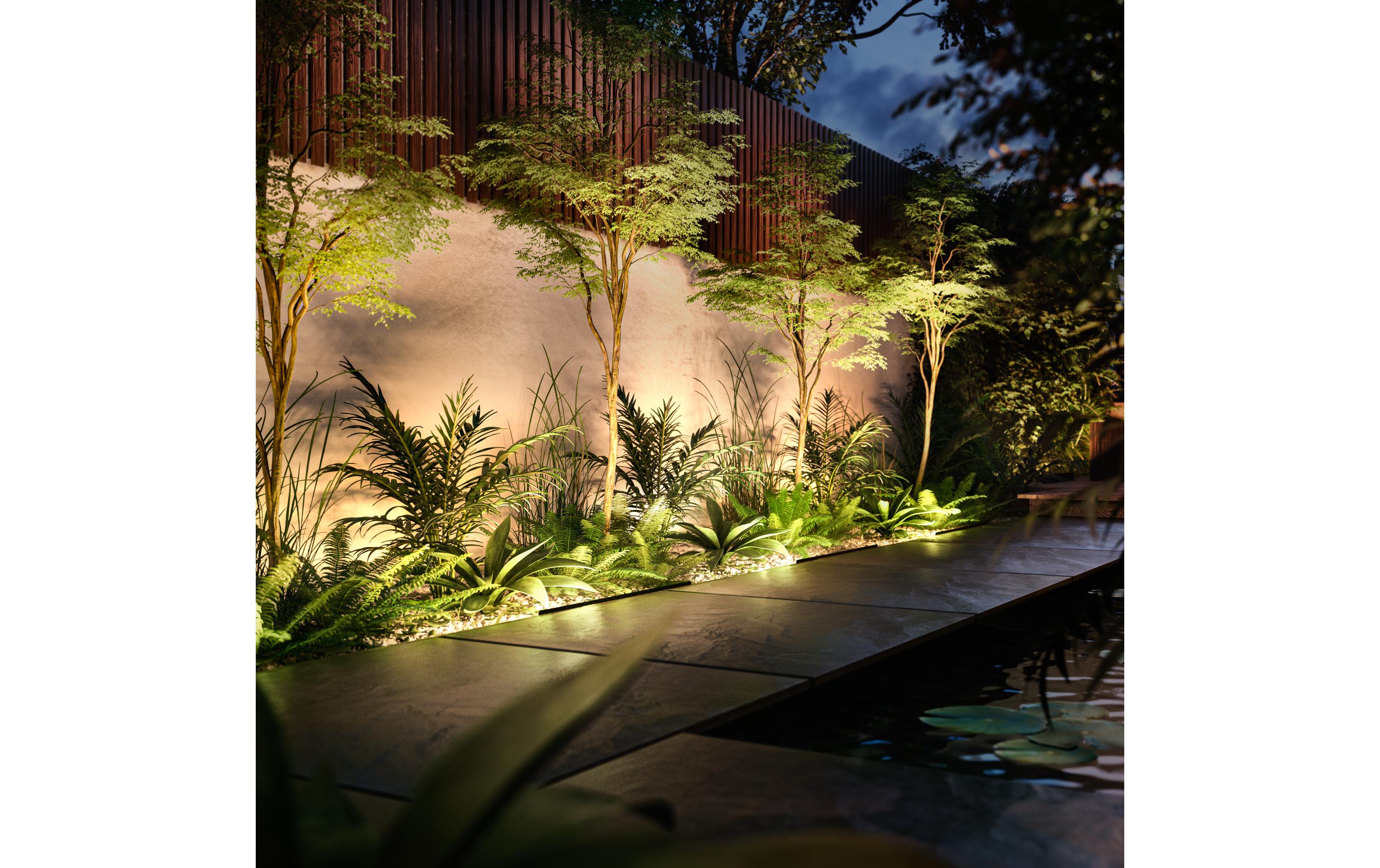 White & Color Ambiance Outdoor Amarant Schwarz Niedervolt<br>Hue White & Color Ambient Wandfluter, Erweiterung